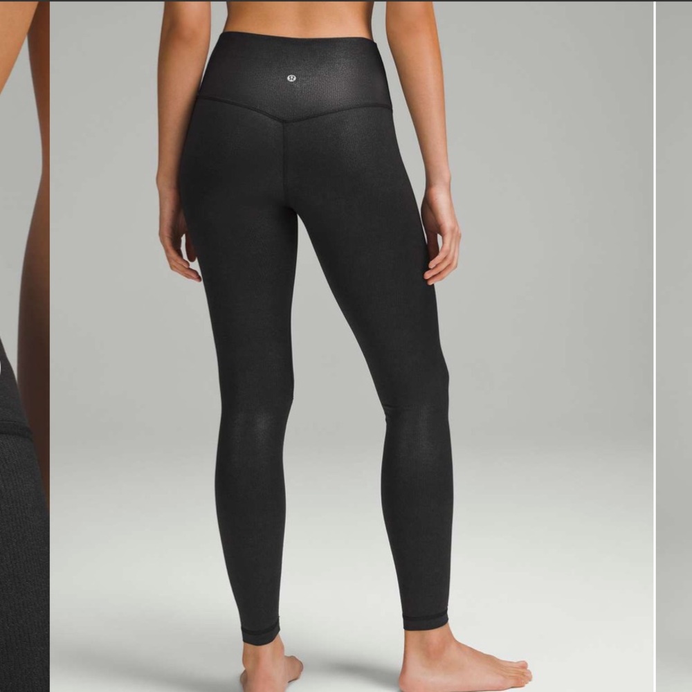 Lululemon Align Ribbed High Rise shine tight 28” size 6